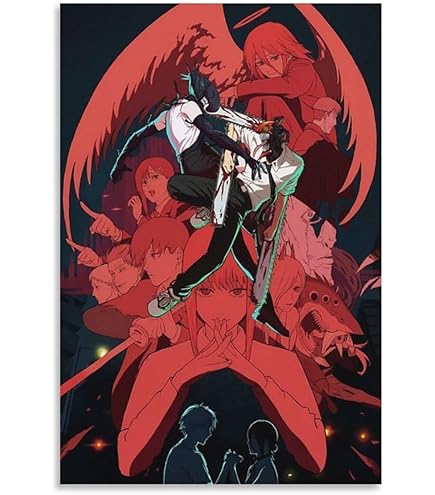 Amazon.co.jp: デンジ チェンソーマン アニメポスター 1 キャンバス